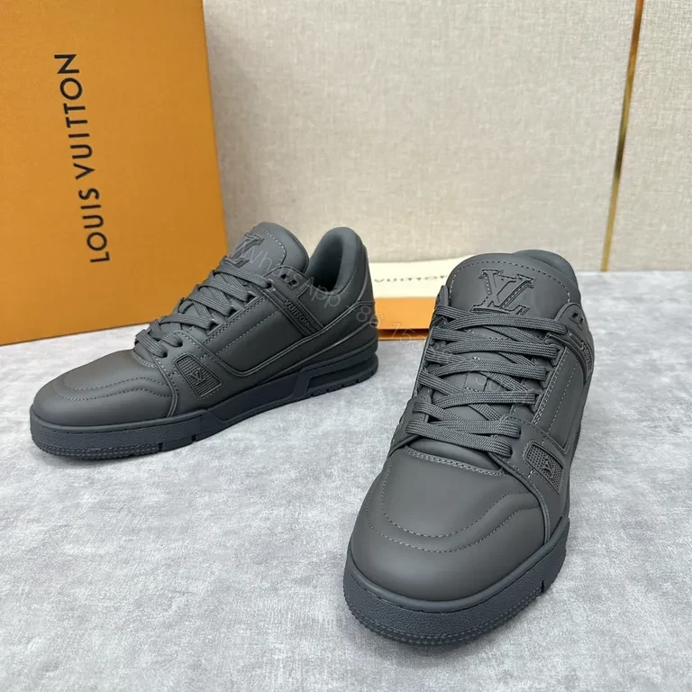 View 7 of Monochrome Calfskin LV High-Tops: Refined Everyday Comfort