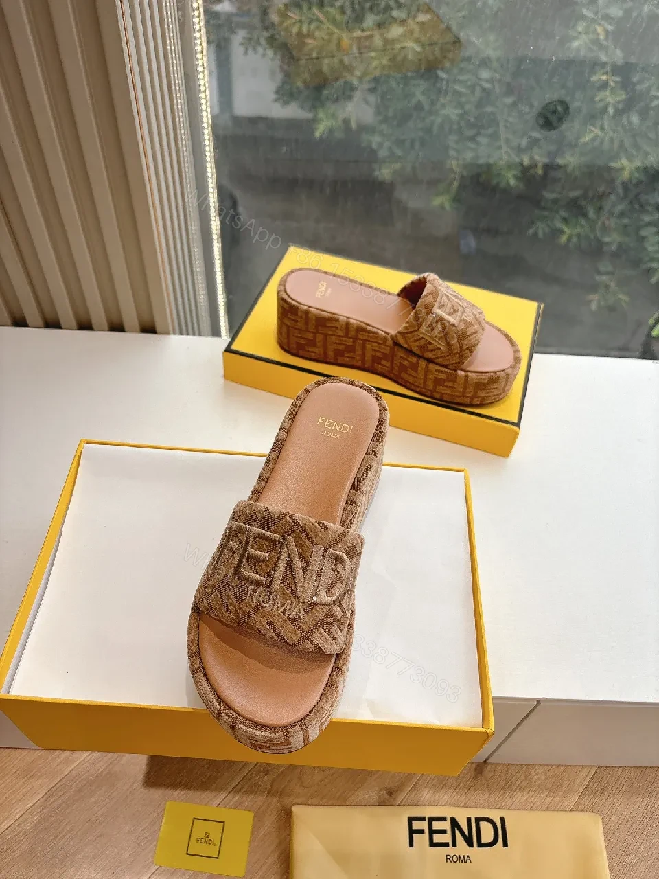 View 9 of Textured Monogram Slide — Cushioned Comfort Footbed