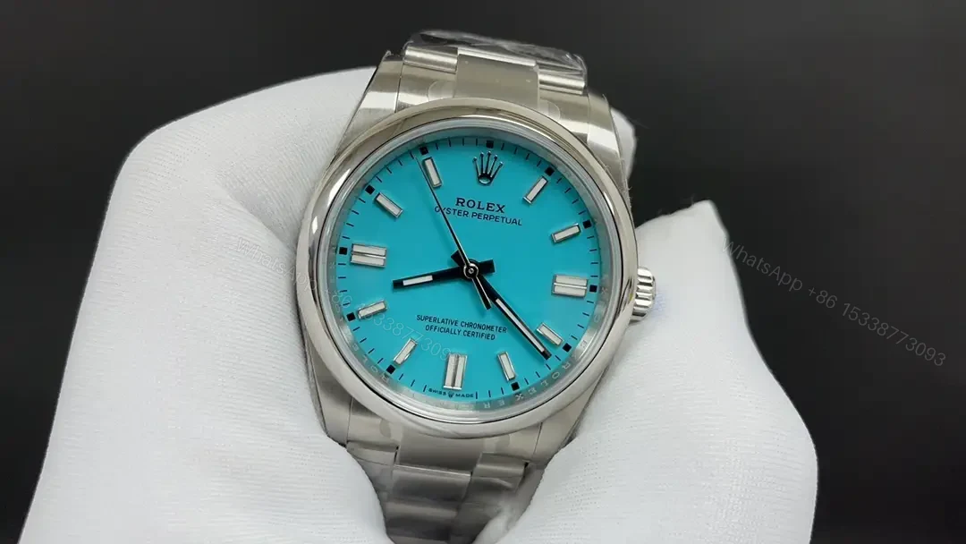View 3 of Rolex Oyster Perpetual 36 126000 Turquoise Dial Watch 126000-0006