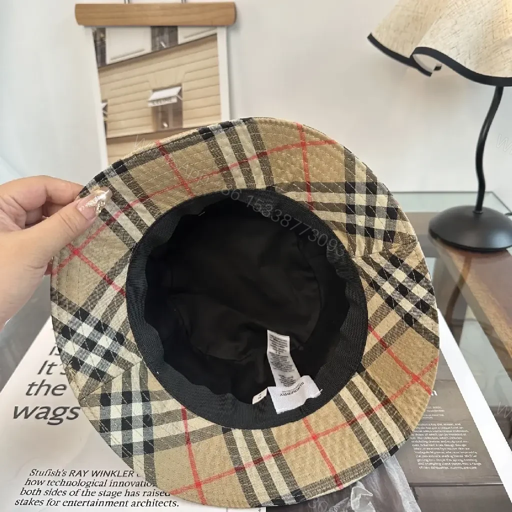 View 3 of Plaid Buckle-Structured Bucket Hat — All-Season Style