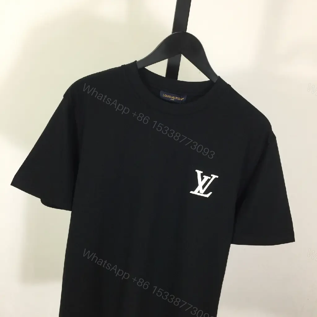 View 4 of Minimalist Black Cotton Tee + LV Monogram + Premium Everyday Wear