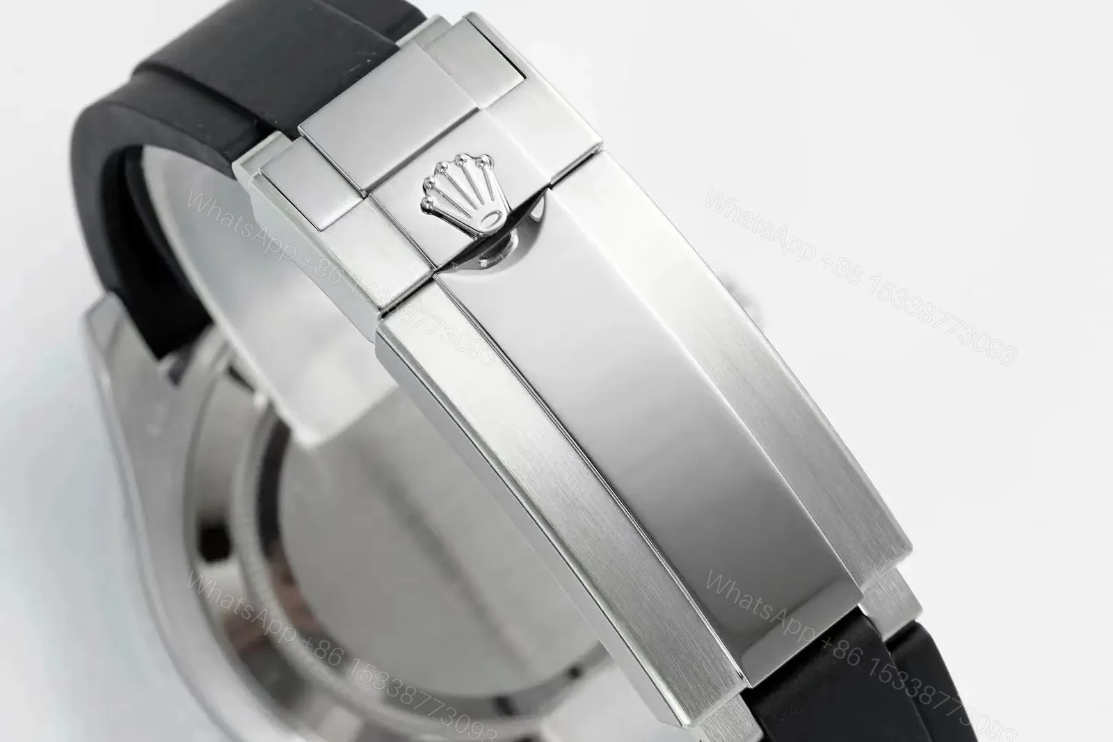 View 9 of GM Factory Clean Factory Rolex Yacht-Master Platinum Black Rubber