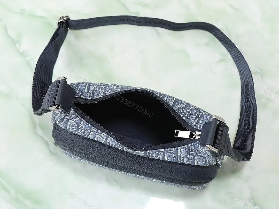 View 2 of Denim Monogram Crossbody: Chic, Compact, All-Day Versatile Bag