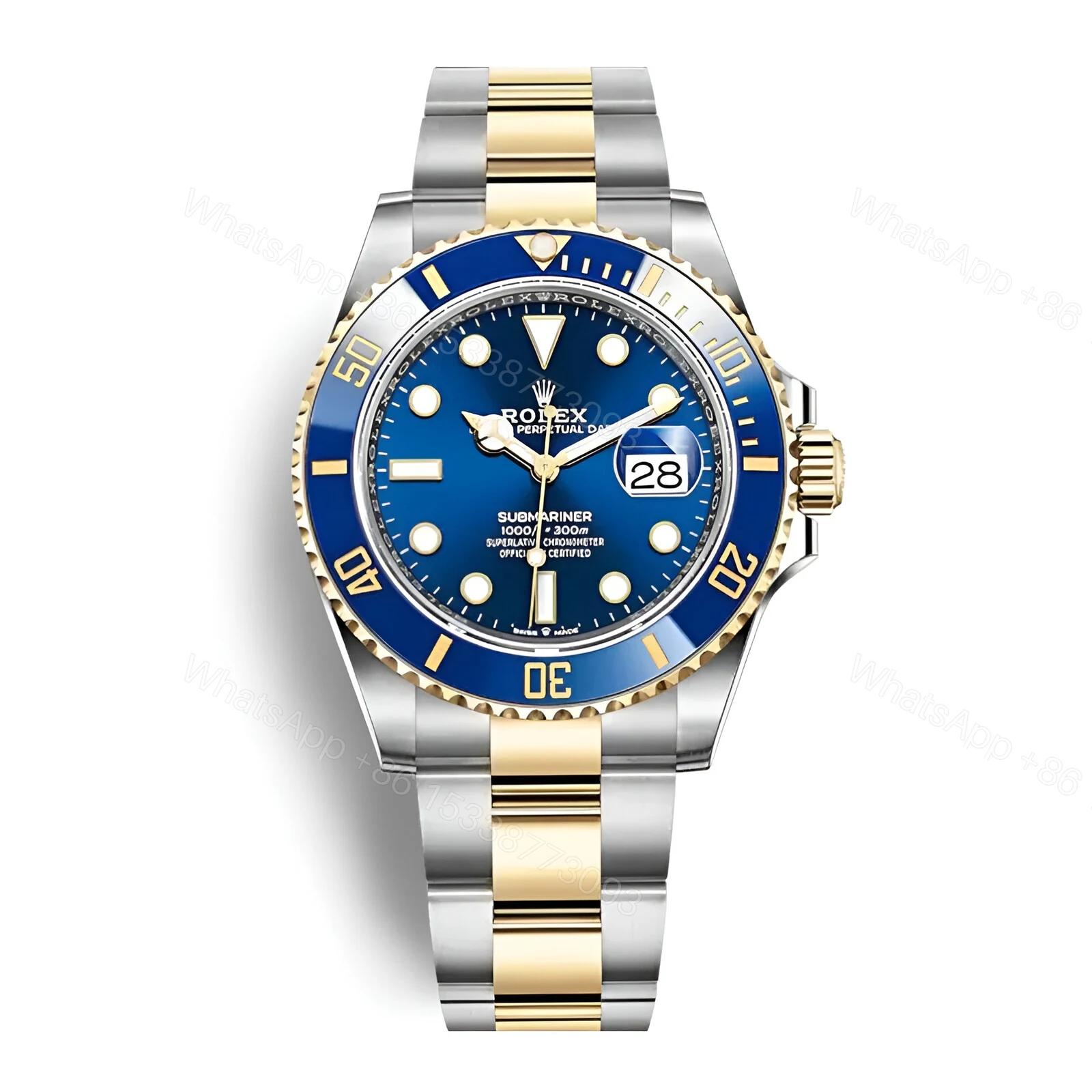 Rolex Submariner Date Two Tone Blue Dial 126613 Replica — view 1