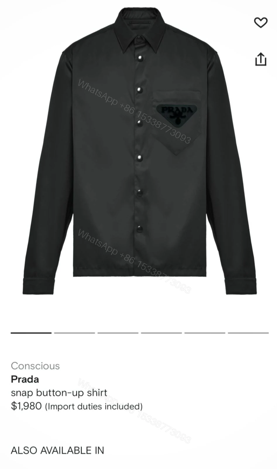 View 15 of PRADA PREMIUM COTTON FABRIC FULL SLEEVE SHIRTS