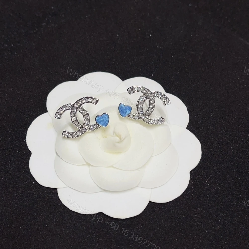 View 2 of CHANEL STUD EARINGS SILVER BLUE ABF526 B19974 NAFTR