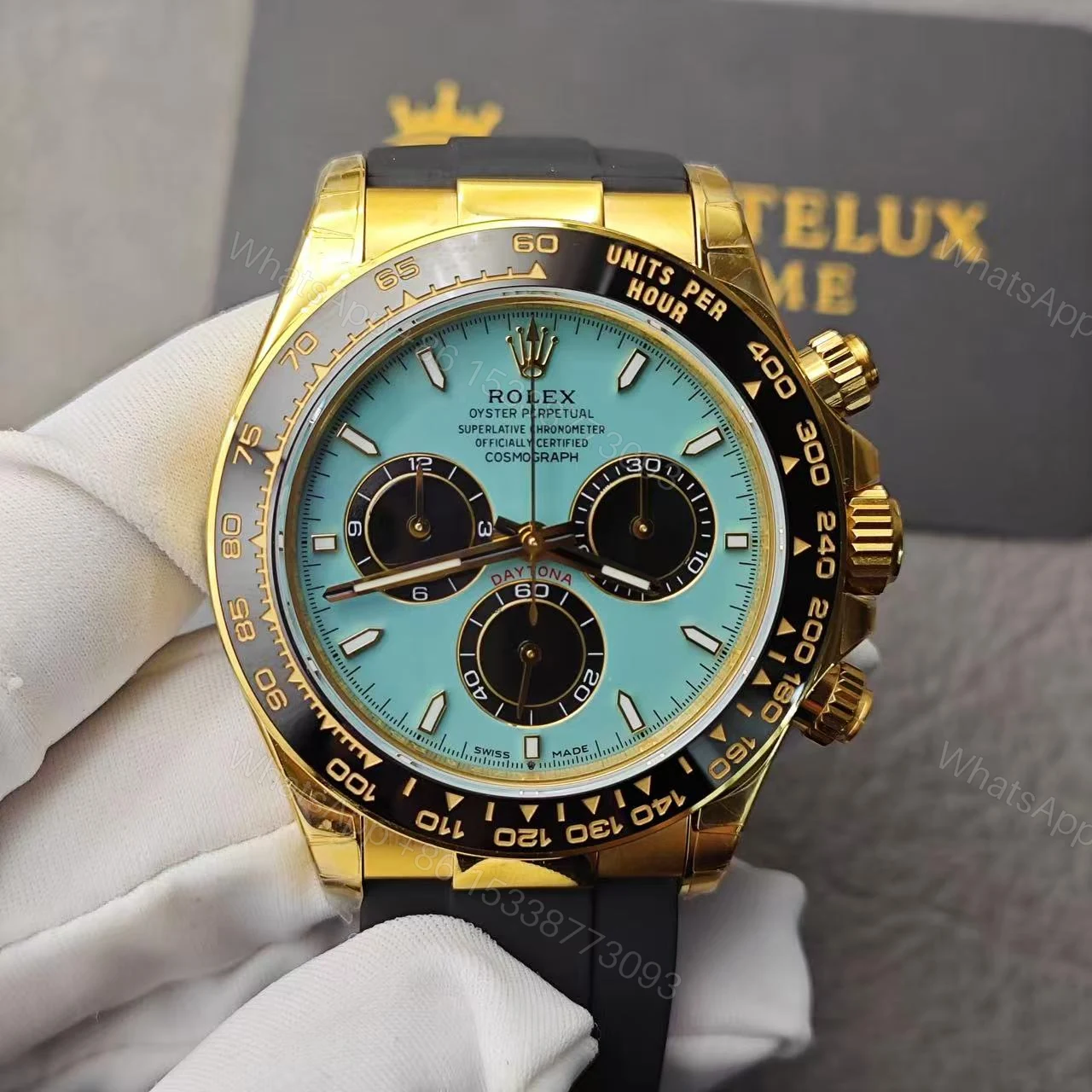 View 4 of Superclone Rolex Daytona 40 mm 126518LN Tiffany Dial