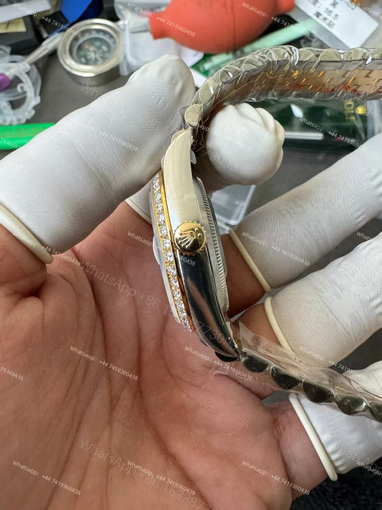 View 11 of Rolex Datejust M126283RBR-0021 1:1 Replica Roman Dial Diamond-Set Bezel 36MM 3235 Movement Super Clone Watch