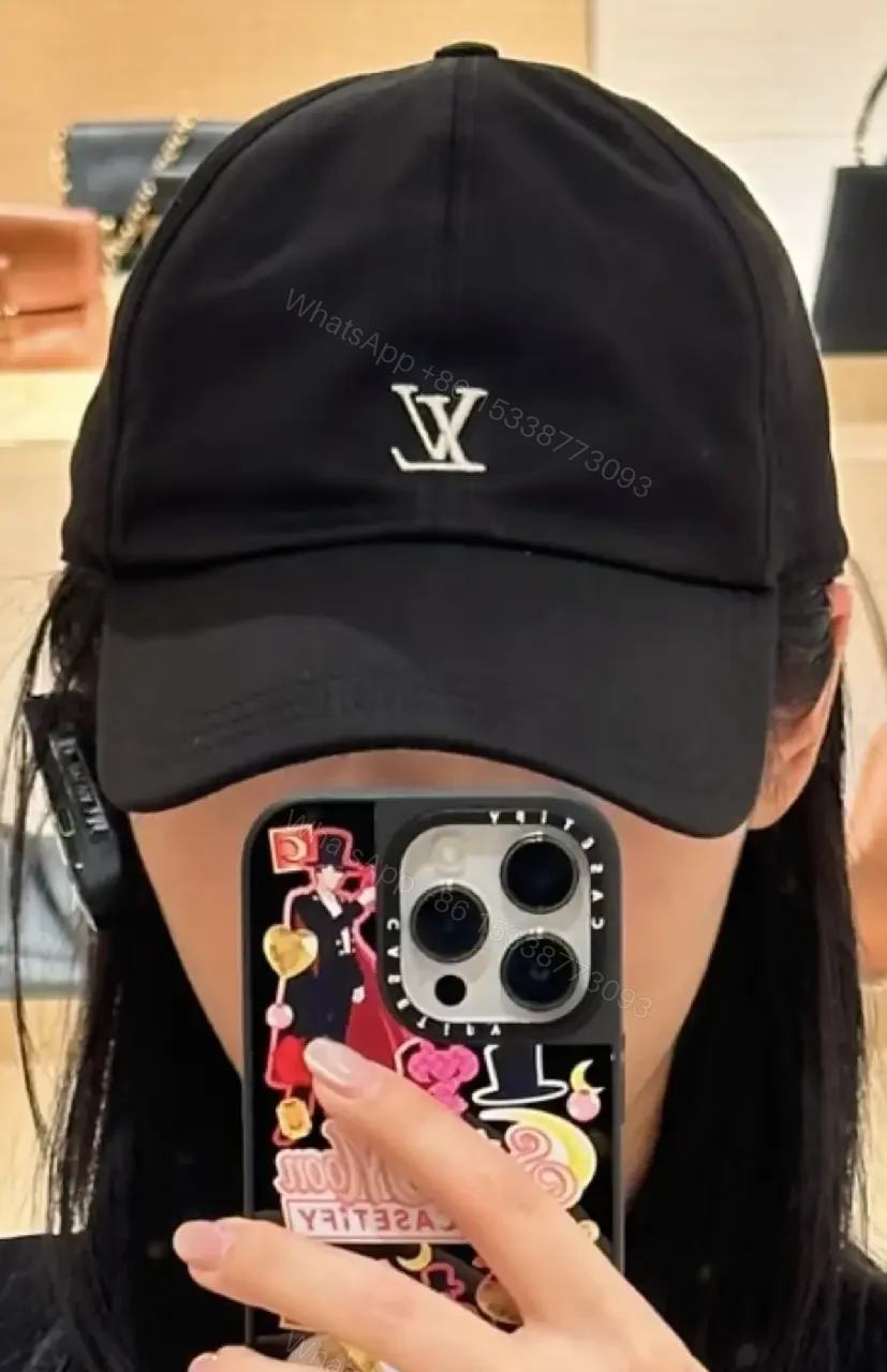View 2 of Pastel Cotton Six-Panel Cap with LV Emblem Embroidery