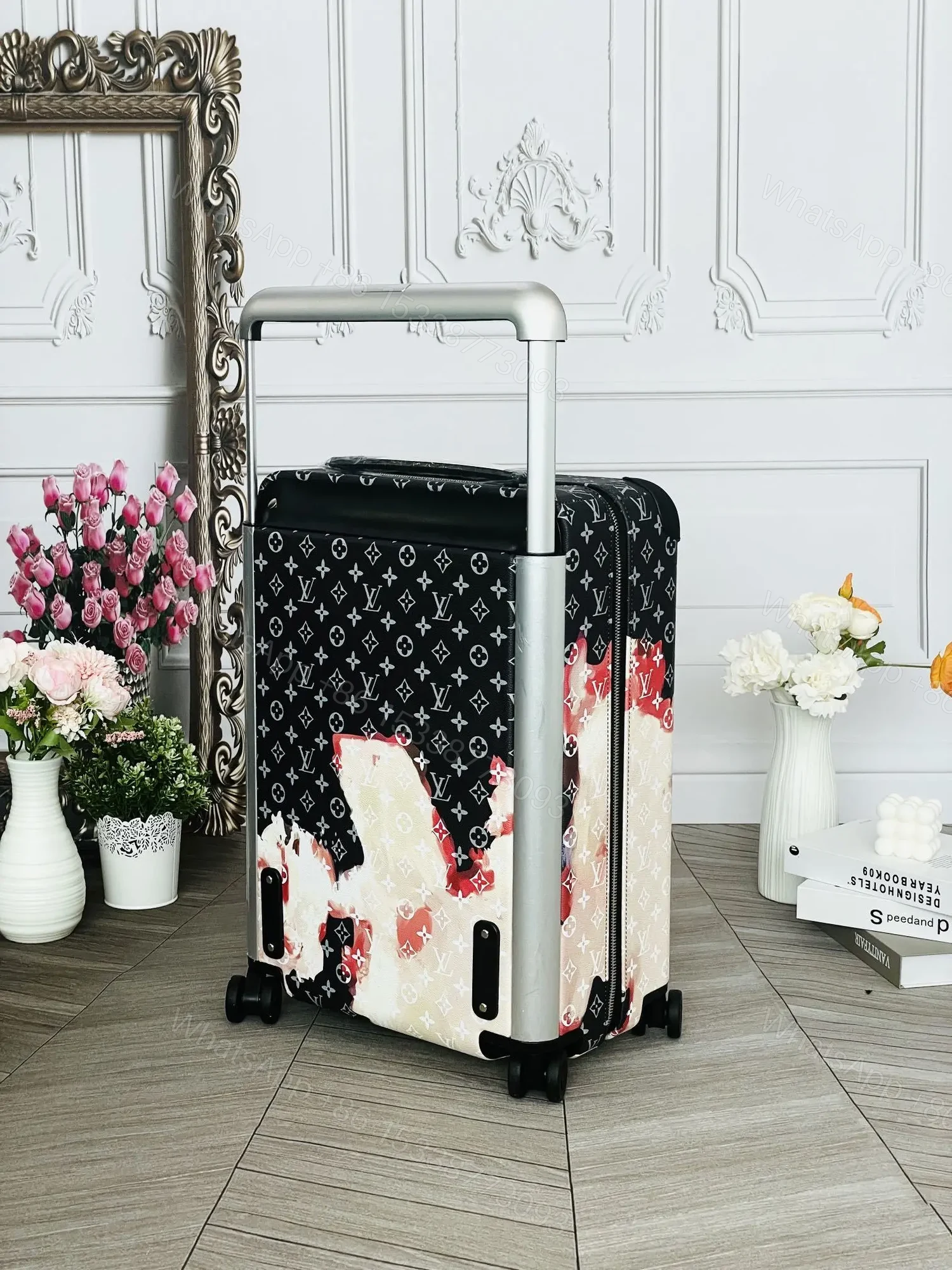 View 3 of Louis Vuitton Horizon 55 rolling suitcase Aistinctive Artistic Pattern
