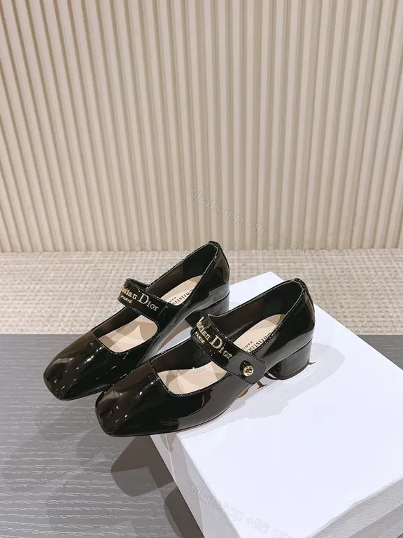 View 8 of Chic Patent Mary Jane Flats with Dior Strap - All-Day Luxury