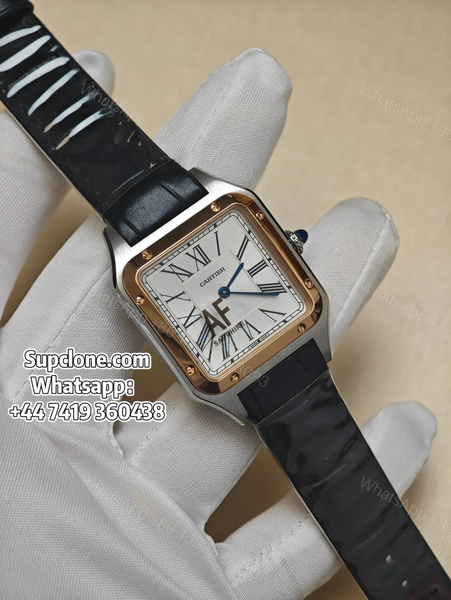 Cartier Santos W2SA0038 Super Clone Quartz Watch Leather Strap — view 1