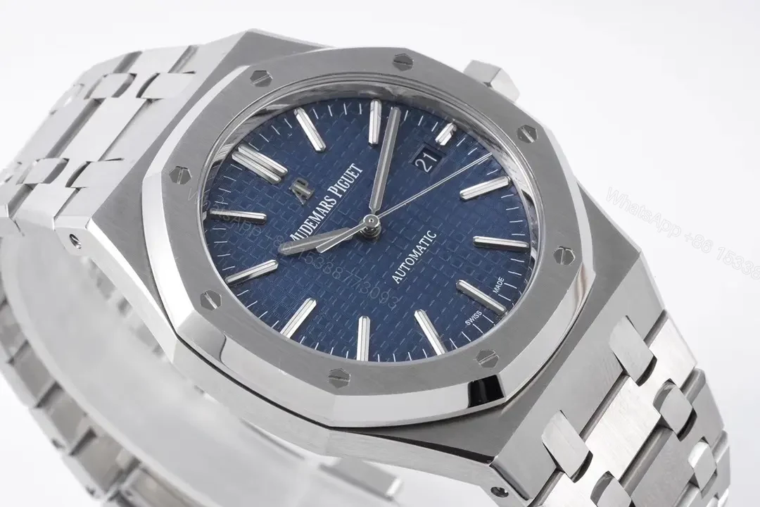 View 3 of V9 Factory Audemars Piguet Royal Oak 15400V2 ZF Edition – Blue Dial Stainless Steel Automatic Watch
