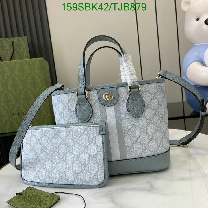 View 39 of Gucci Dusty Pink GG Supreme Canvas and Leather Mini Tote Bag ML75396