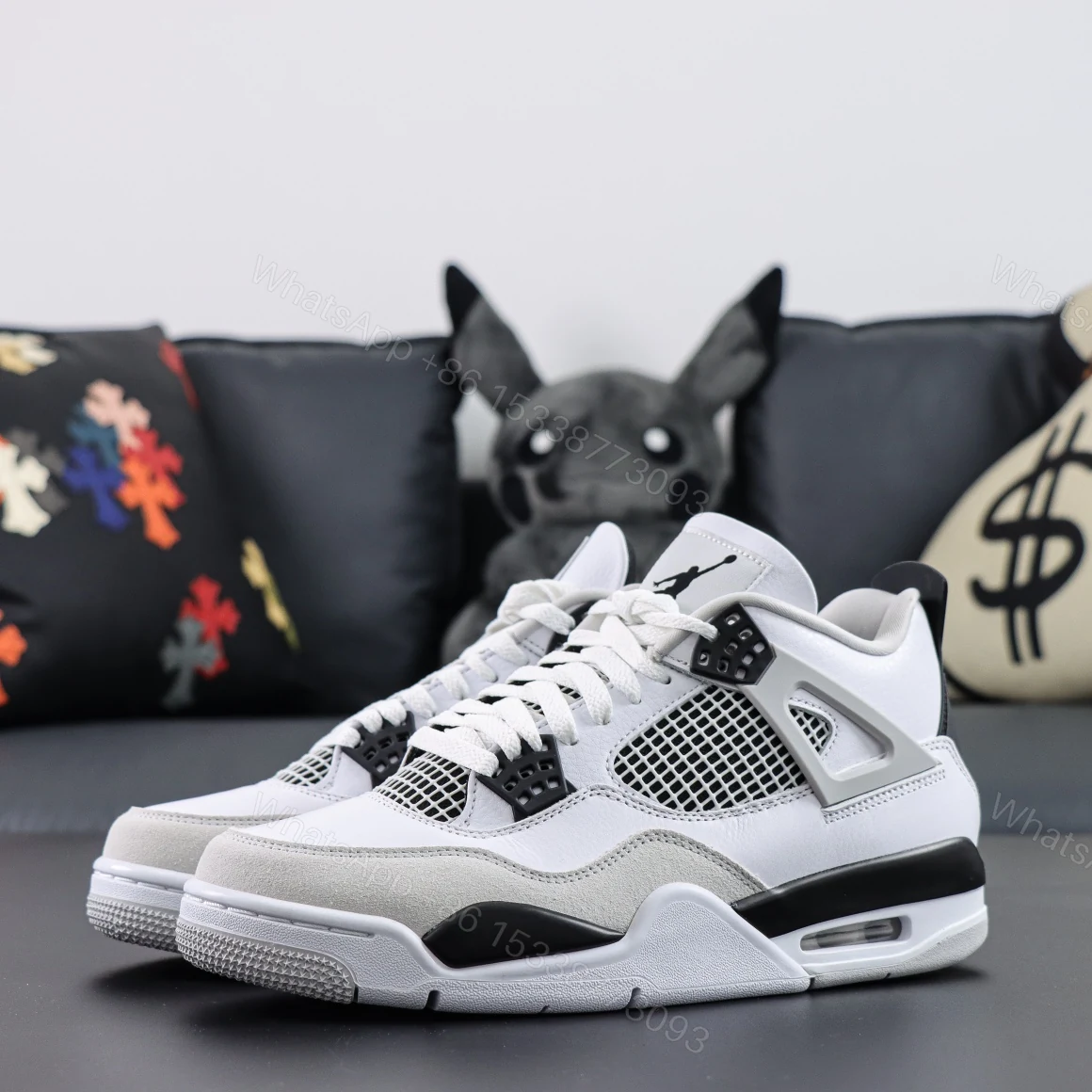 View 9 of Air Jordan 4 Retro Military Black Reps