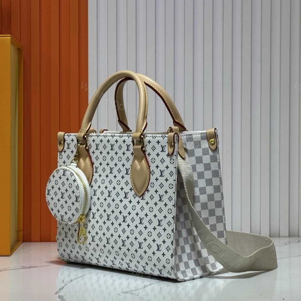 View 4 of Louis Vuitton Onthego PM Azure Blue And Sand 25Cm M15138