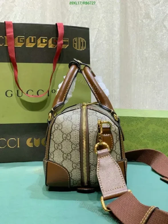 View 6 of Gucci Knockoff Small Duffle Interlocking G Bag RB67278 – AAAA Craftsmanship