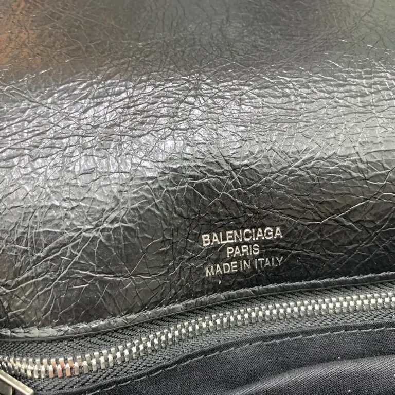 View 7 of Polished Leather Chain-Handle Flap Bag: Modern Luxury