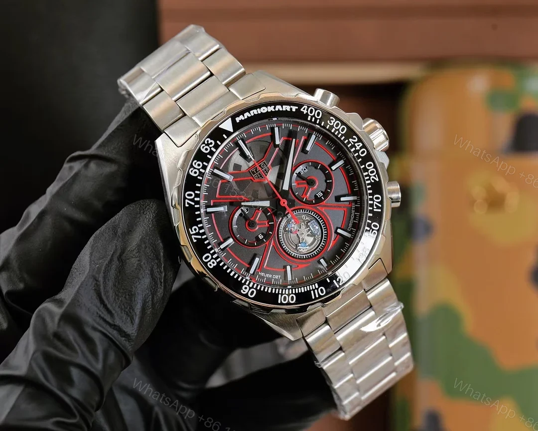 View 3 of TAG Heuer Carrera Chronograph Extreme Sport Titanium Ceramic Orange Bracelet CBU2082.BF0007