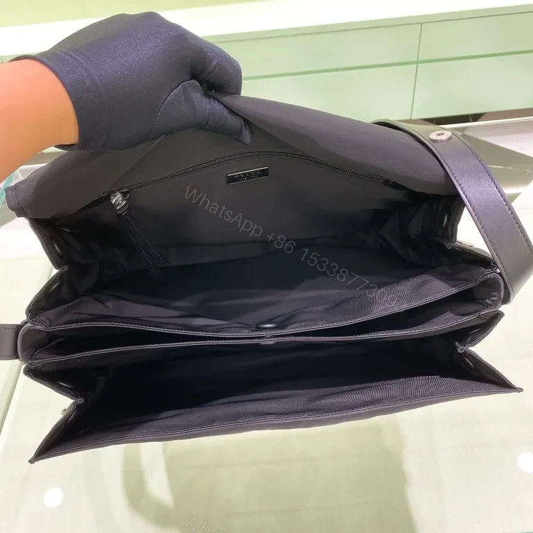 View 9 of Black Crossbody Bag - Prada-Style, Water-Resistant, Minimalist Luxury