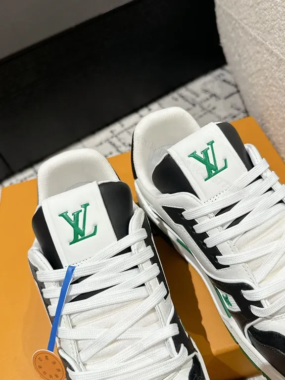 View 6 of LV Luxe High-Top Sneakers: Structured Comfort, Green LV Accents
