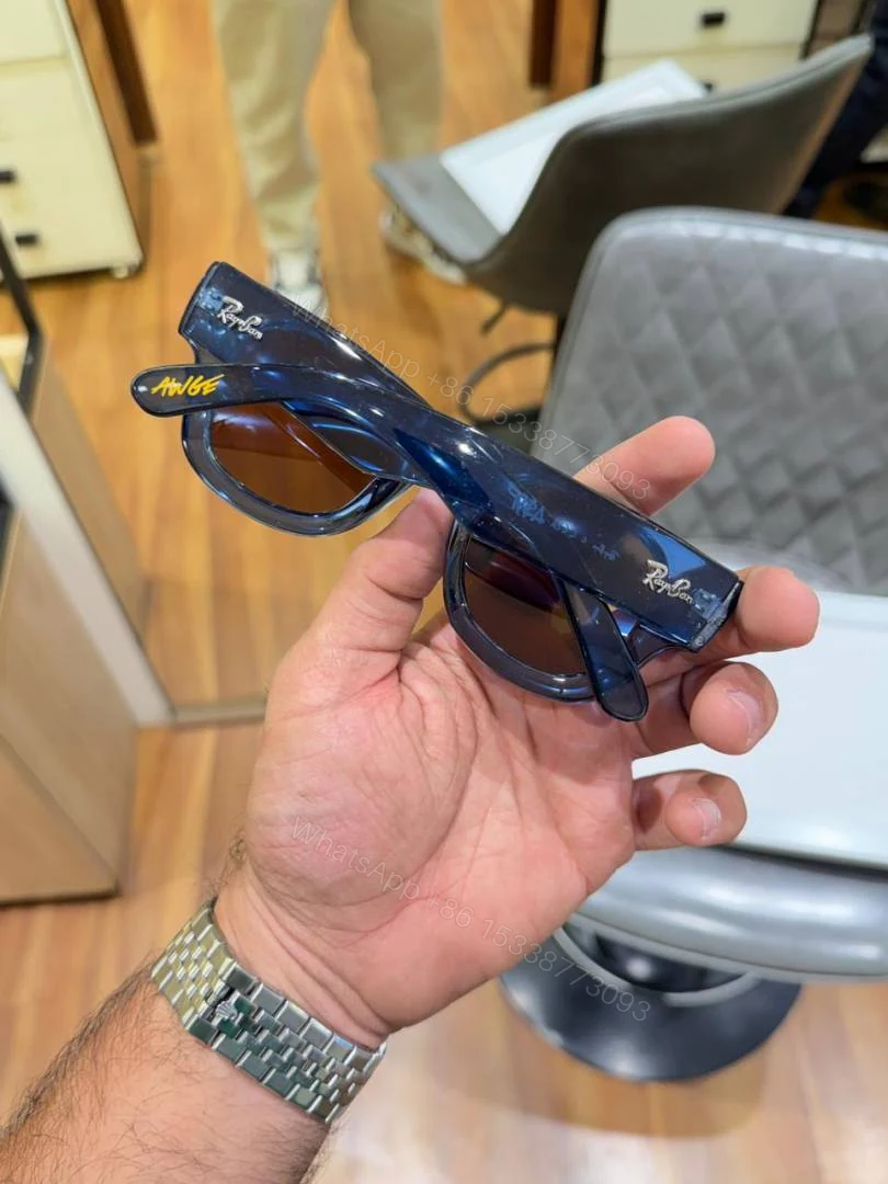 View 3 of First Copy Ray-Ban 4940 Puffer Blue Brown Men’s Sunglasses