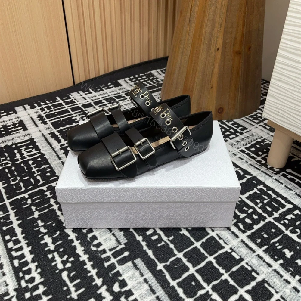 高仿Dior*Punk系列KCB946平頭塔扣休閒單鞋黑色免檢版 — view 1