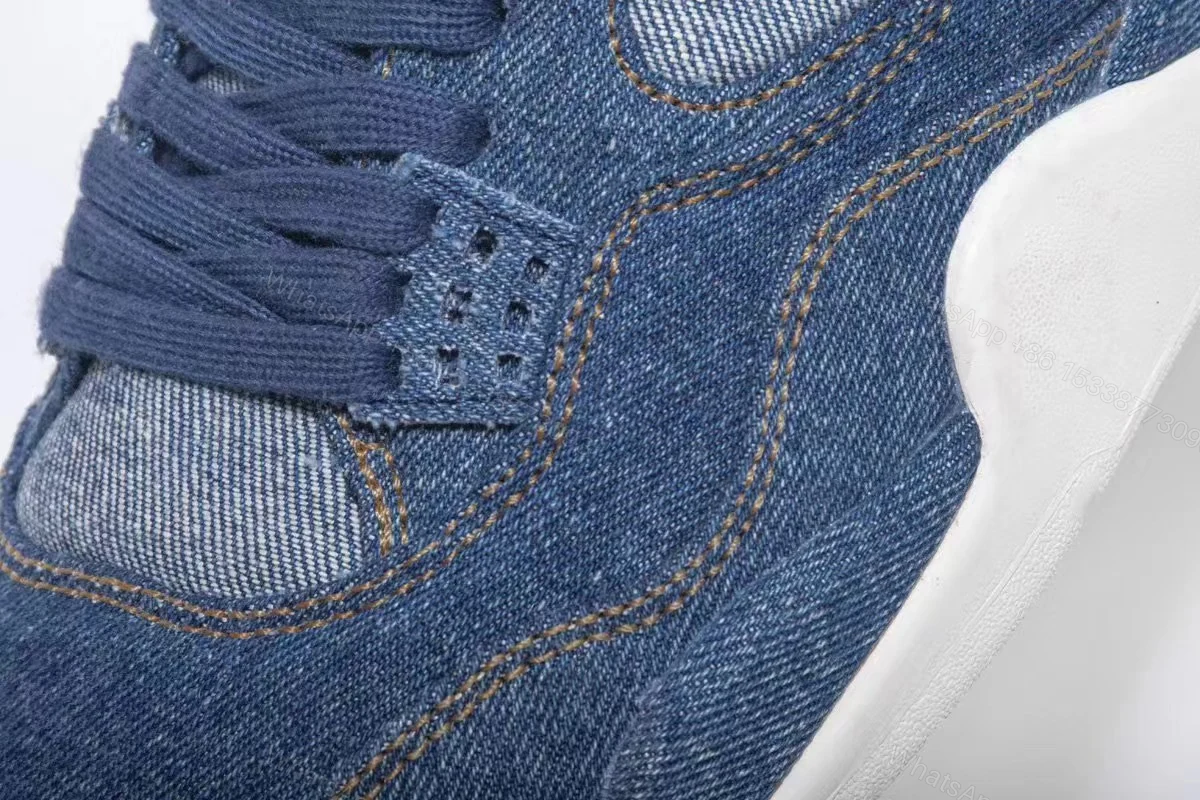 View 4 of Air Jordan 4 Retro Levis Blue Reps