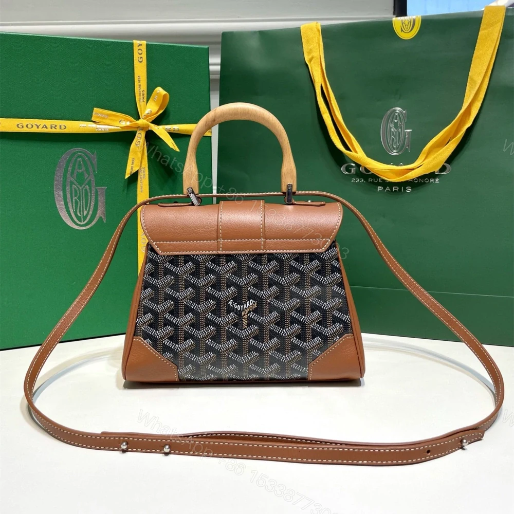 View 2 of 高仿Goyard*SAIGONQ櫸木手柄單肩包棕色免檢版