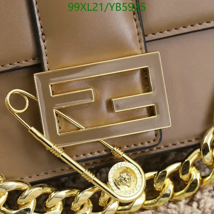 View 29 of Fendi Baguette Brooch White Leather Bag YB5925