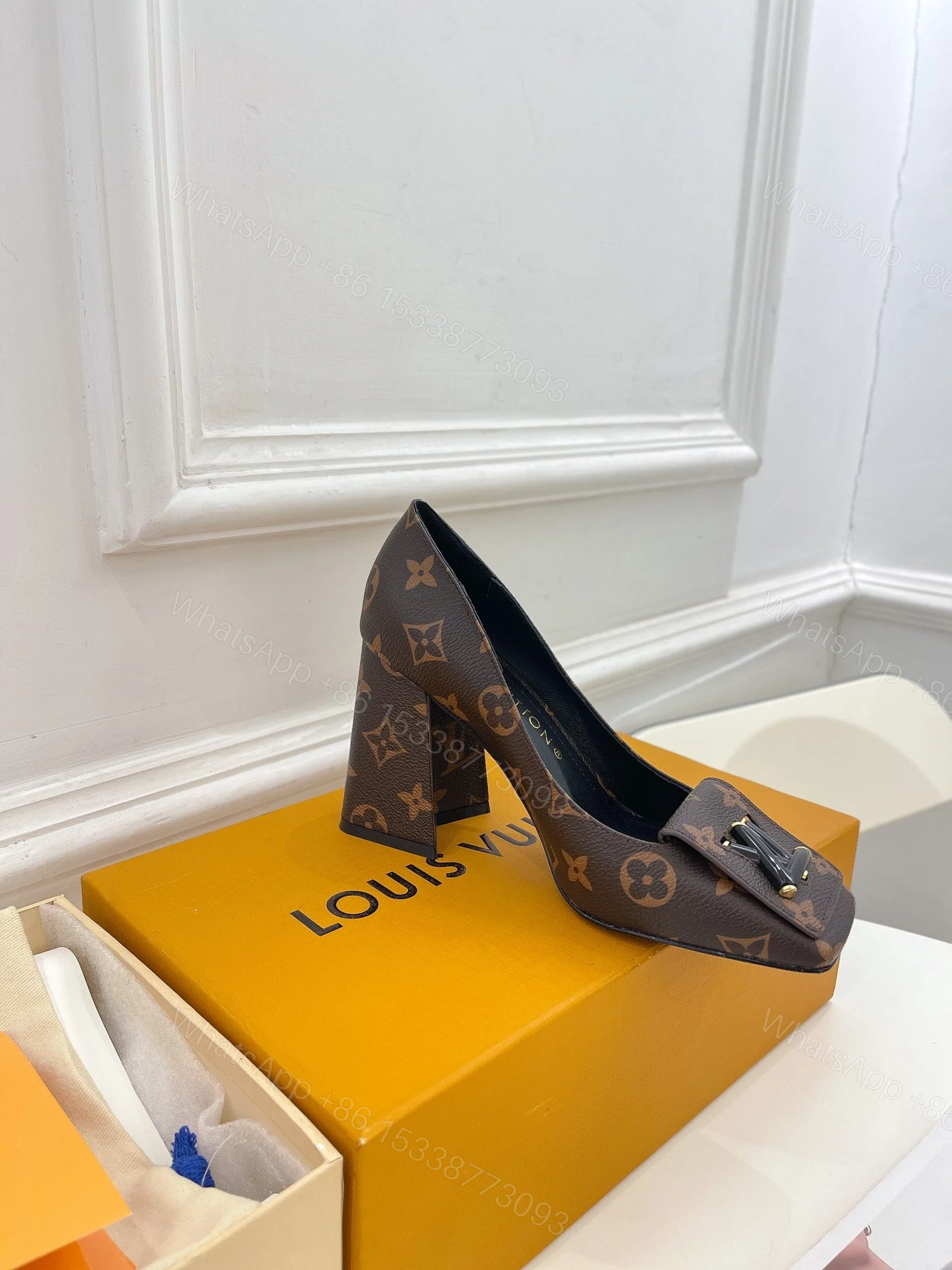 View 3 of Designer LV High Heel Shoes 011