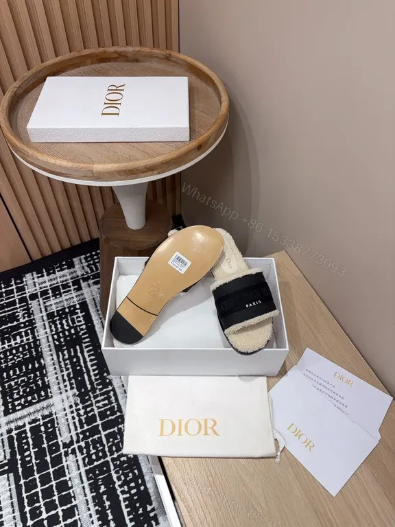View 5 of Neutral-Chic Leather Slides with Logo Band