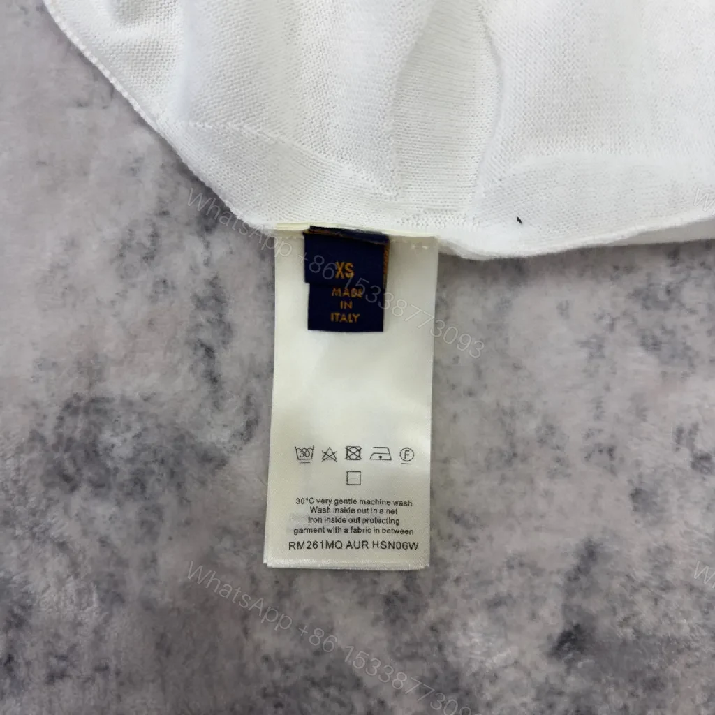 View 4 of Textured White Tee with Embossed Luxury Pattern - Minimalist Style Shirt