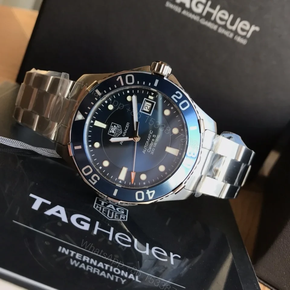 View 6 of TAG Heuer Aquaracer 300M Calibre 5 41 Stainless Steel Blue Dial Bracelet WAN2111.BA0822