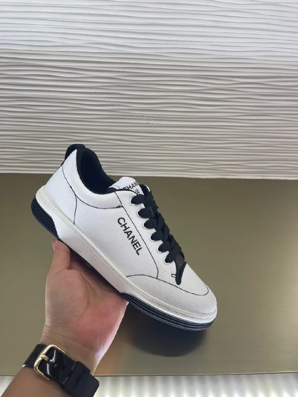 View 4 of Silver Leather Sneakers with Contrast Stitching, Modern Luxury, Everyday Comfort