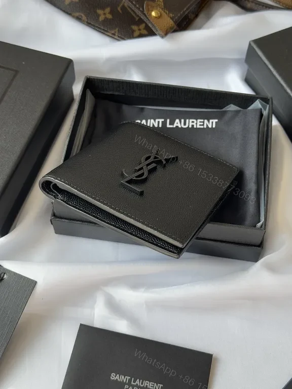 View 3 of Chic Leather Wallet: Subtle Saint Laurent-Inspired Luxury