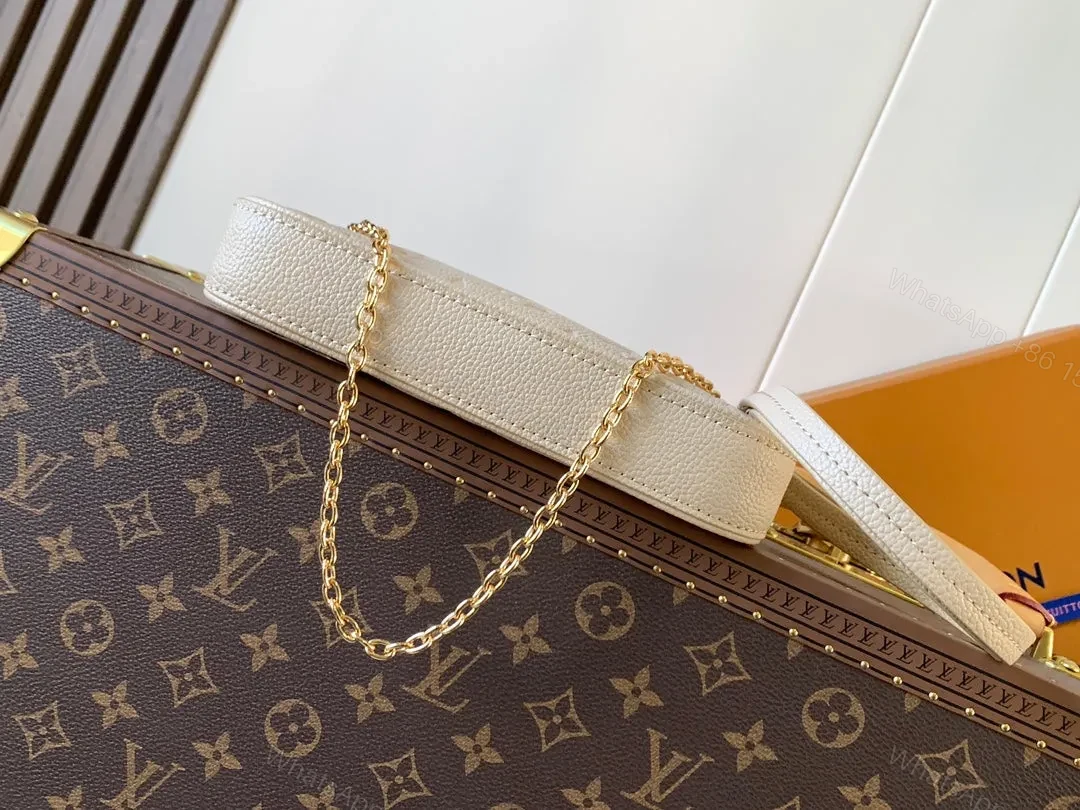 View 5 of LV EASY POUCH ON STRAP 19 IN BEIGE MONOGRAM EMPREINTE LEATHER