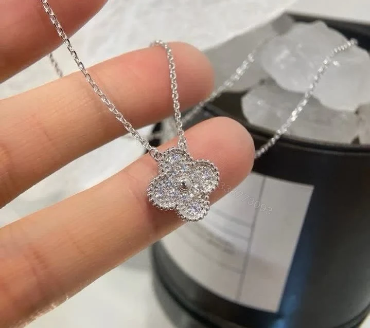 View 7 of Van Cleef & Arpels Replica Alhambra Diamond Necklace
