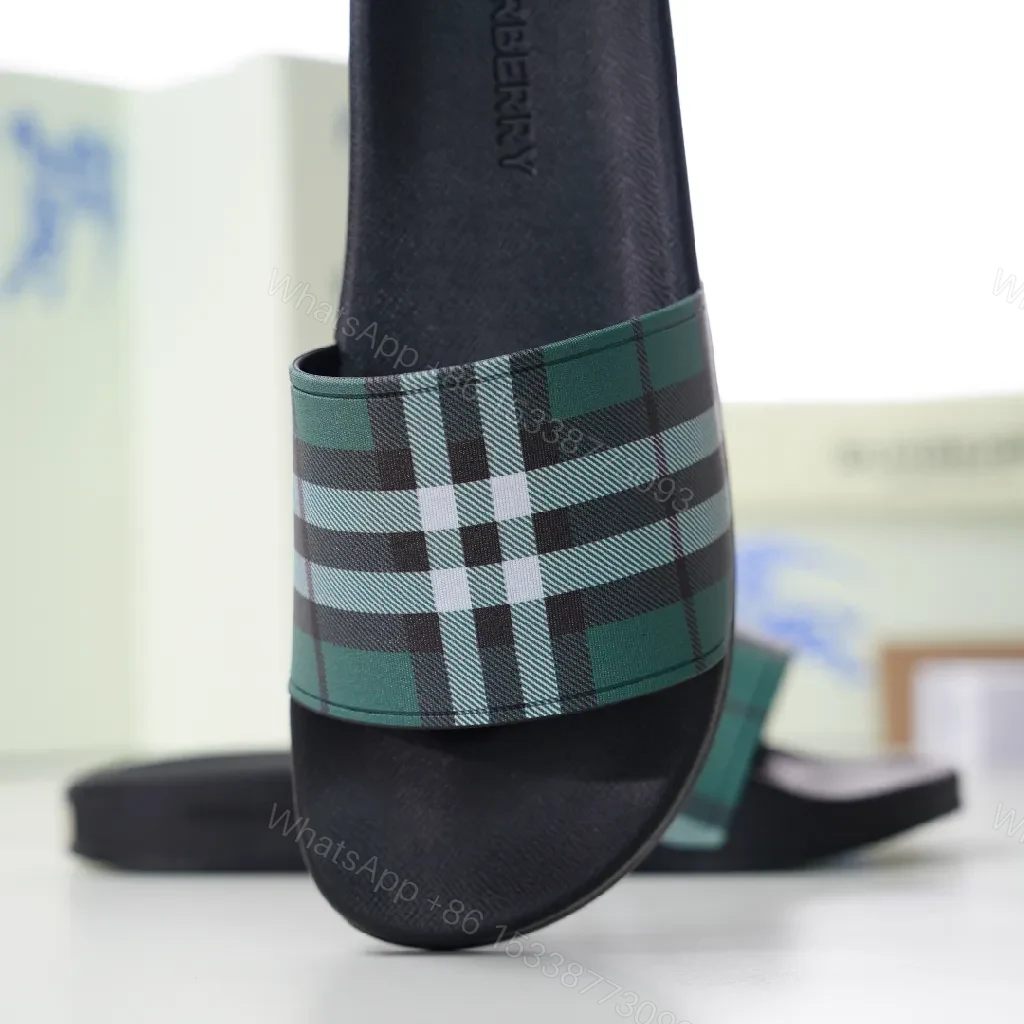 View 4 of Patterned Slip-Ons with Plaid Strap: All-Day Comfort Slide