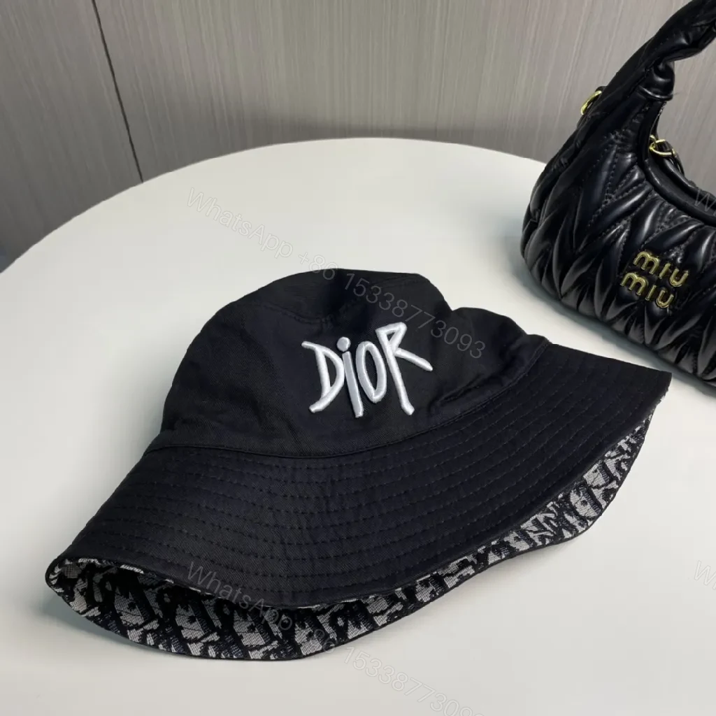 View 3 of Bold DIOR-Logo Bucket Hat: Textured Everyday Luxe