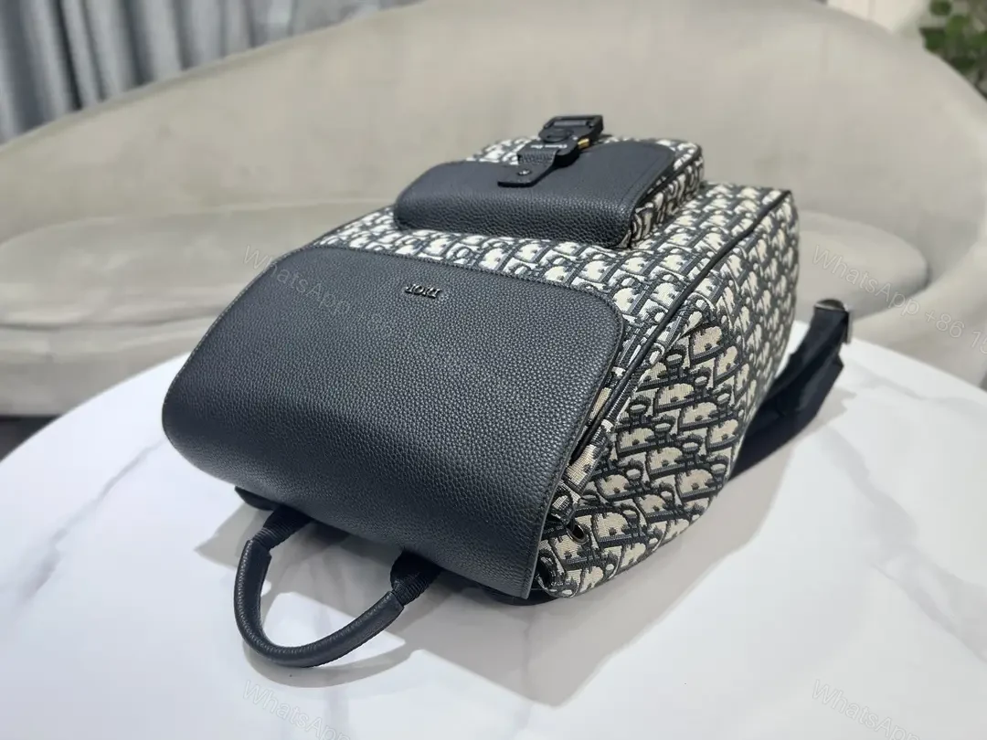 View 2 of Compact Monogram Backpack: Black Leather Trim, High-Cabinet Style, All-Day Comfort