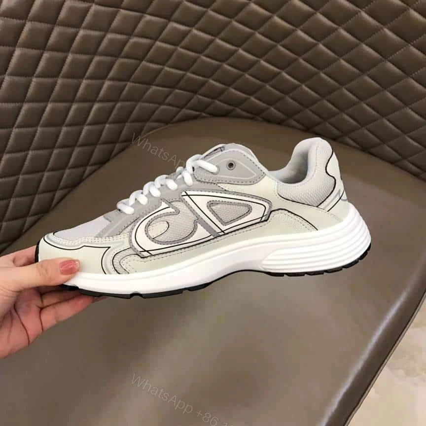 View 3 of DIOR B30 SNEAKERS GRAY MESH AND WHITE TECHNICAL FABRIC – CD85