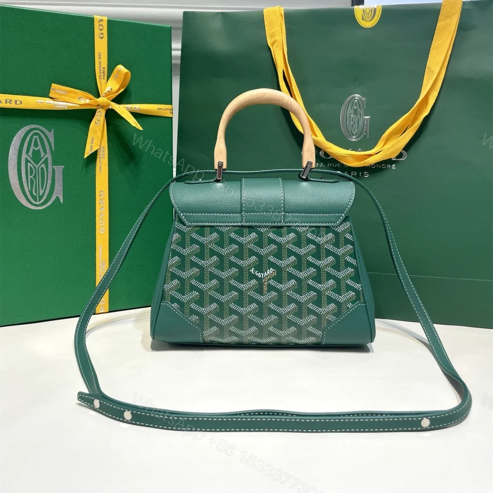 View 2 of 高仿Goyard*SAIGONR櫸木手柄單肩包綠色免檢版