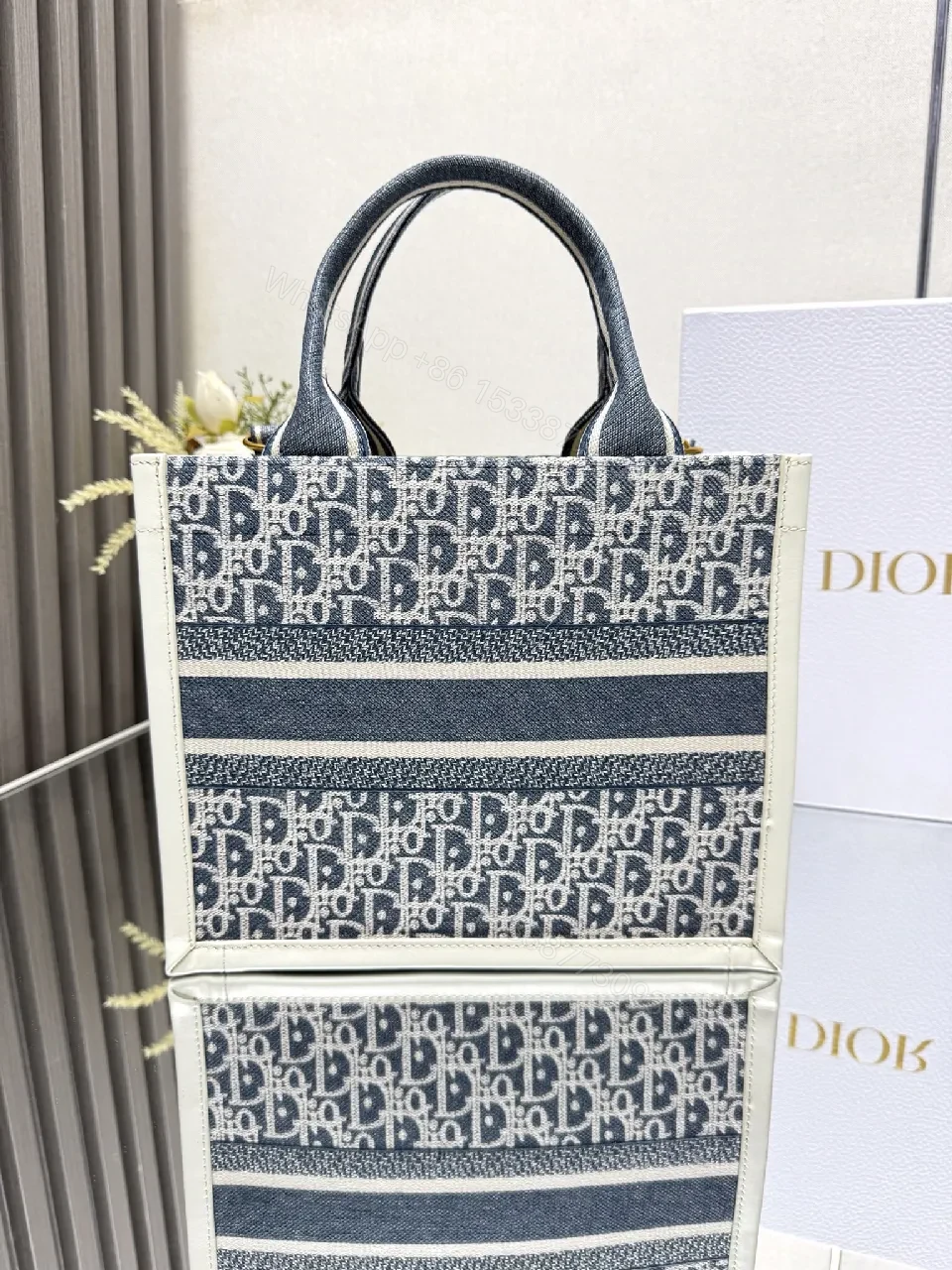 View 6 of Denim-Patterned Luxury Tote: Bold Modern Craftsmanship