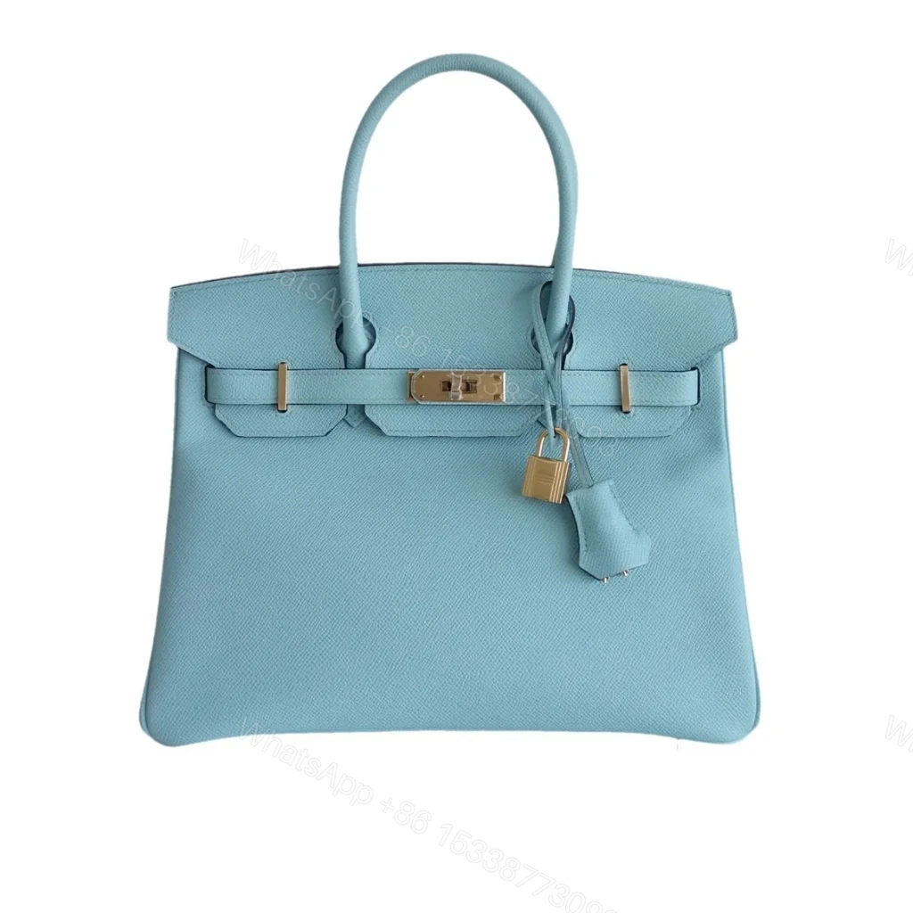 Hermes Birkin 30 Gold Hardware Blue Atoll 30cm — view 1