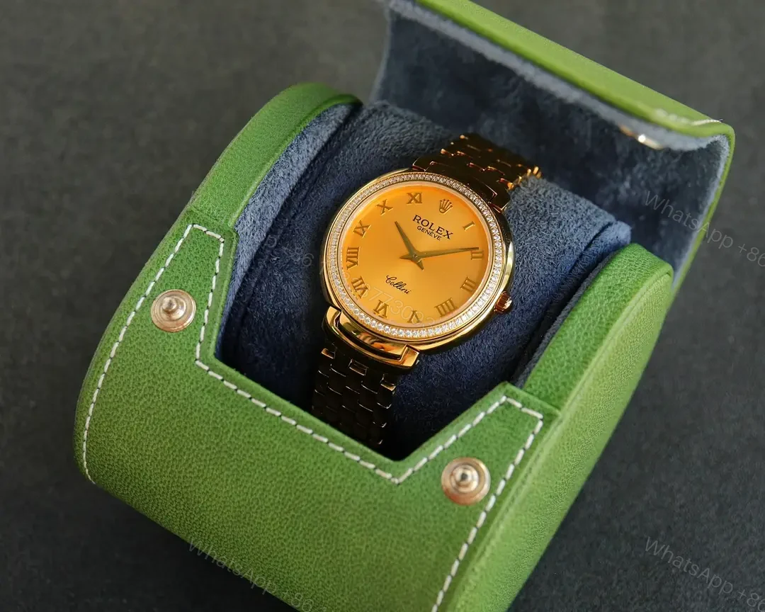 View 4 of Graceful yellow gold cellini replica 36.8MM Champagne Roman Dial RG-CELLINI-YG-CHAMPAGNE-ROMAN