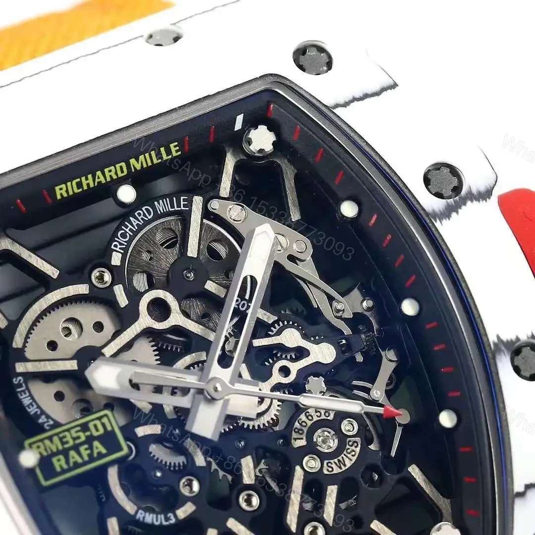 View 6 of Replica Richard Mille RM 35-01 Rafael Nadal White NTPT Carbon Case