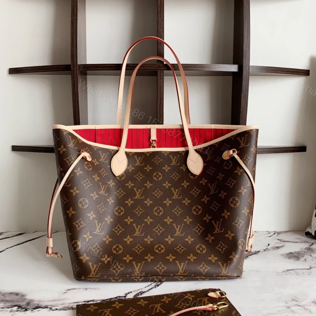 Louis Vuitton LV Neverfull Like Auth Handbags Brown Pattern 32x29x17cm — view 1