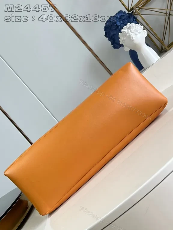 View 2 of Blue Leather-Style Luxe Tote: Modern, Durable, Everyday Statement