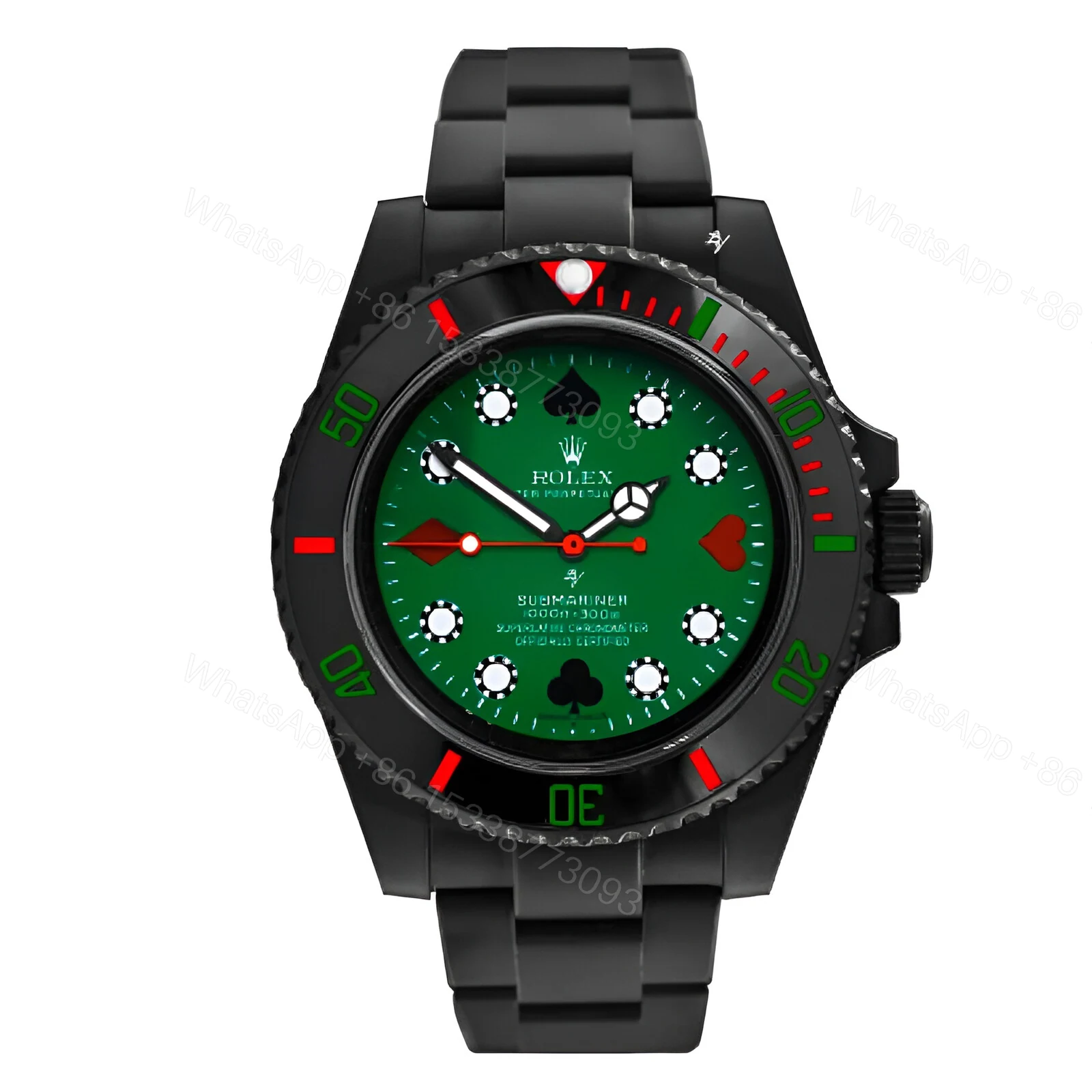 Rolex Blaken Submariner Poker Green Dial 114060 Replica — view 1
